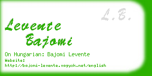 levente bajomi business card